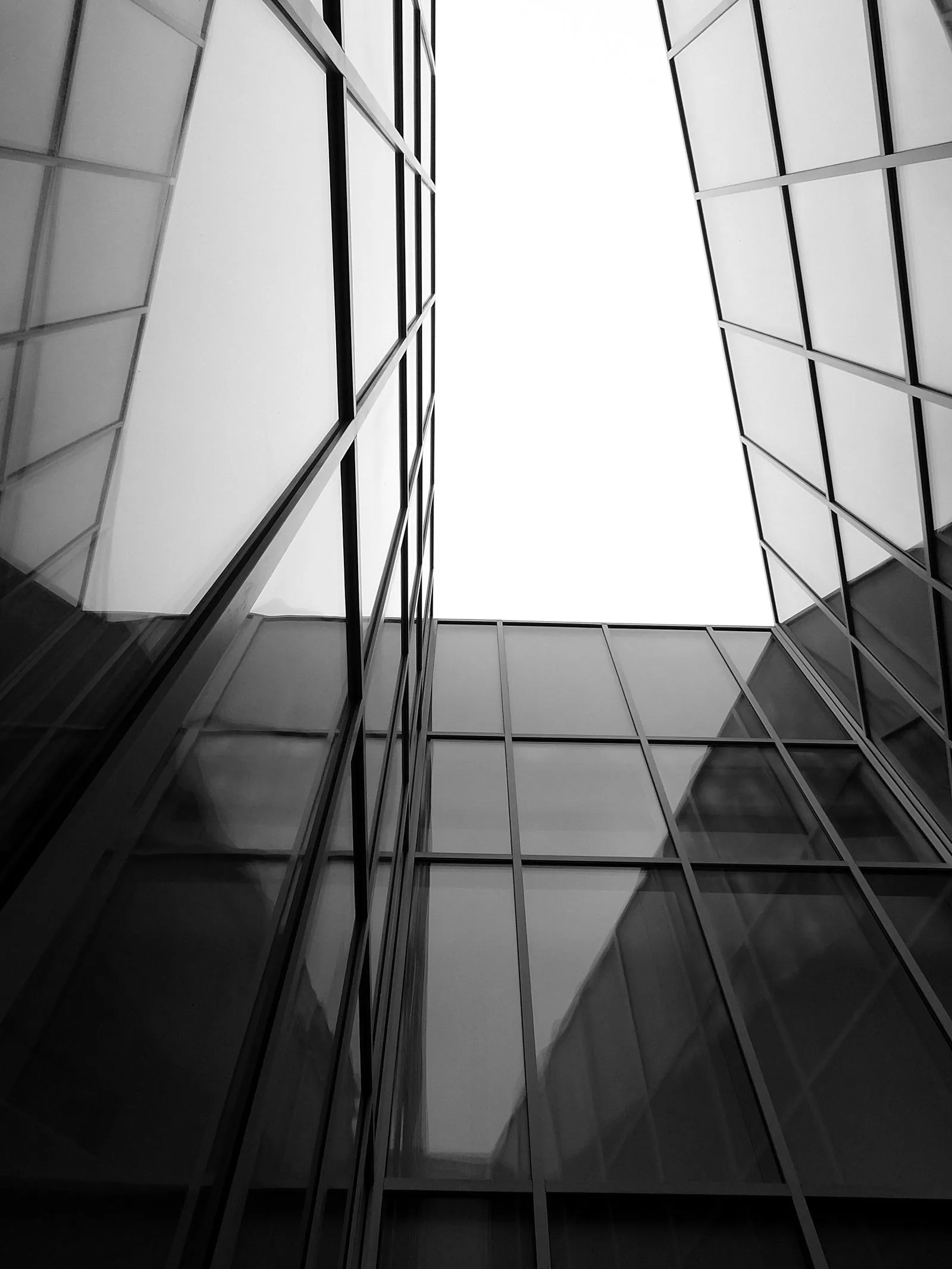 Modern glass building facade